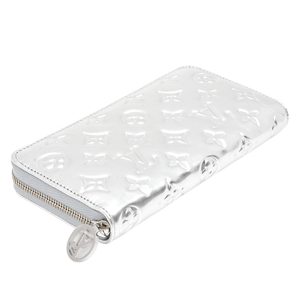 ルイヴィトン 財布 レディース ジッピーウォレット LV SKI クッサン シルバー Louis Vuitton M26771 中古