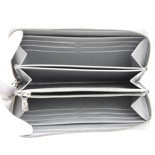 ルイヴィトン 財布 レディース ジッピーウォレット LV SKI クッサン シルバー Louis Vuitton M26771 中古