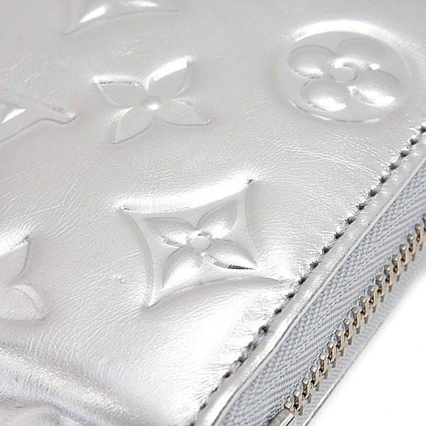 ルイヴィトン 財布 レディース ジッピーウォレット LV SKI クッサン シルバー Louis Vuitton M26771 中古