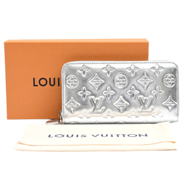 ルイヴィトン 財布 レディース ジッピーウォレット LV SKI クッサン シルバー Louis Vuitton M26771 中古
