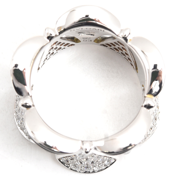 ブルガリ 指輪 レディース ディーヴァドリーム オニキス ダイヤ リング 53号 ホワイトゴールド BVLGARI 750WG 中古