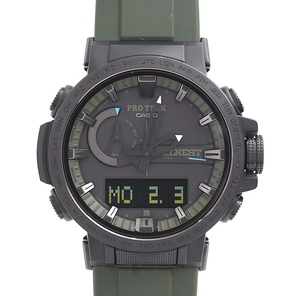 カシオ 時計 メンズ プロトレック エルネストコラボモデル ソーラー発電式 ブラック文字盤 CASIO PRW-60ECA 未使用展示品