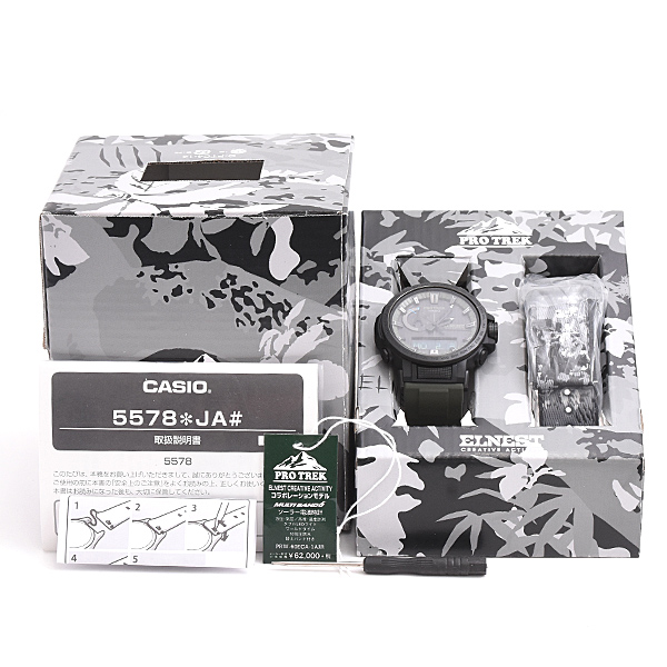 カシオ 時計 メンズ プロトレック エルネストコラボモデル ソーラー発電式 ブラック文字盤 CASIO PRW-60ECA 未使用展示品