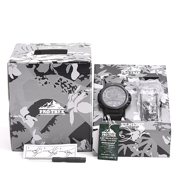 カシオ 時計 メンズ プロトレック エルネストコラボモデル ソーラー発電式 ブラック文字盤 CASIO PRW-60ECA 未使用展示品