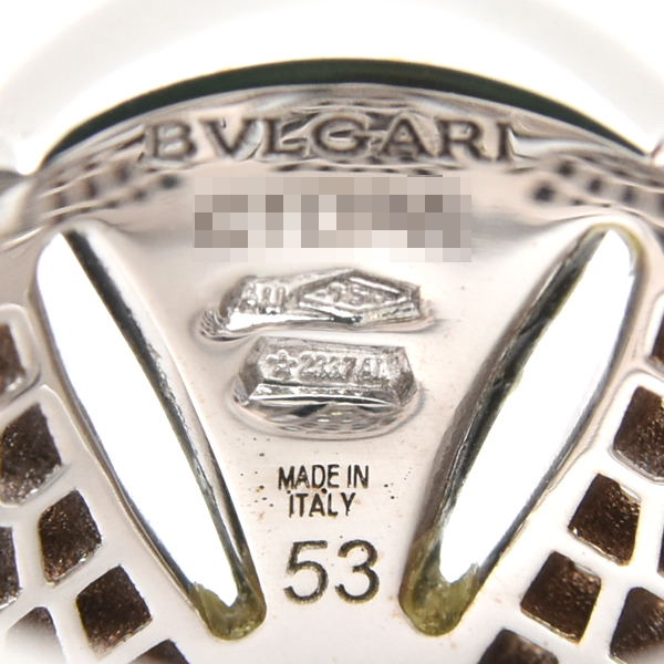 ブルガリ 指輪 レディース ディーヴァドリーム オニキス ダイヤ リング 53号 ホワイトゴールド BVLGARI 750WG 中古