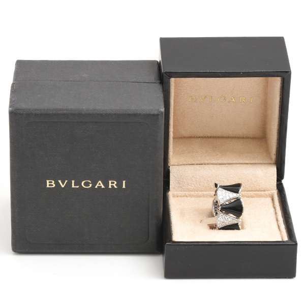 ブルガリ 指輪 レディース ディーヴァドリーム オニキス ダイヤ リング 53号 ホワイトゴールド BVLGARI 750WG 中古