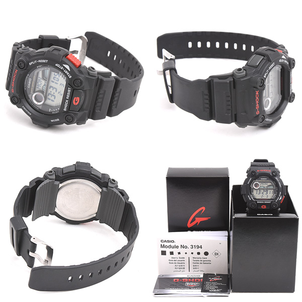 カシオ 時計 メンズ G-SHOCK 電池式 デジタル文字盤 SS×ラバー(樹脂) ブラック Gショック 腕時計 デジタルモデル CASIO G-7900-1DR 中古