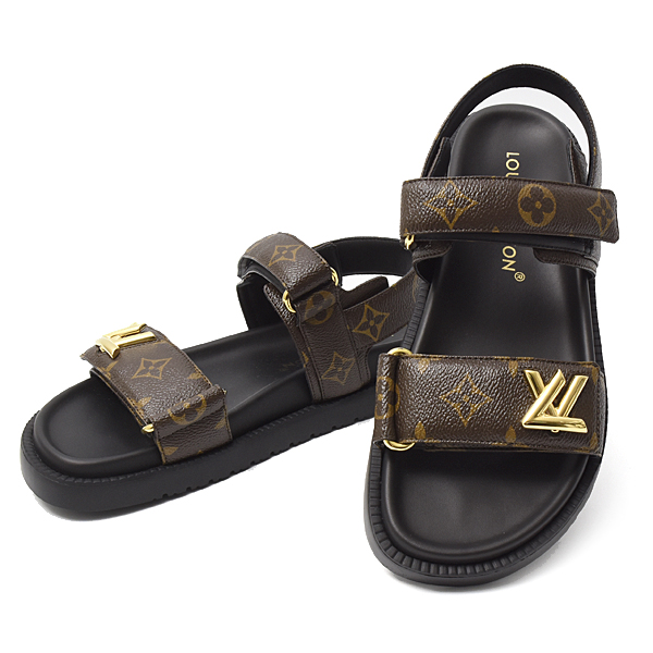 ルイヴィトン サンダル レディース LVサンセットサンダル 24cm モノグラム 1ACL98 Louis Vuitton 中古