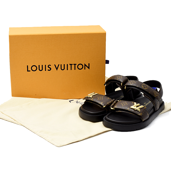 ルイヴィトン サンダル レディース LVサンセットサンダル 24cm モノグラム 1ACL98 Louis Vuitton 中古