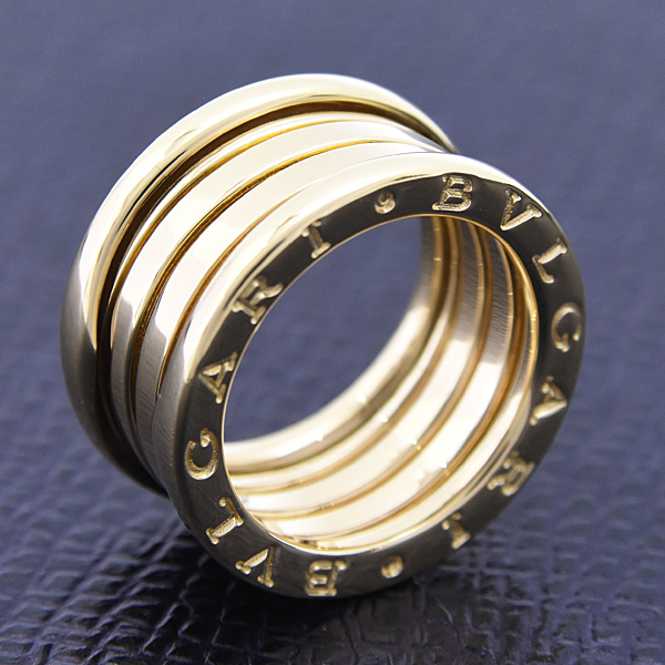 ブルガリ 指輪 レディース ビーゼロワン B-ZERO1 リング 50号 実寸9号 イエローゴールド 750YG BVLGARI 中古