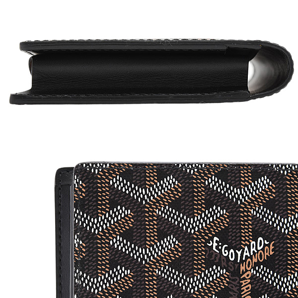 ゴヤール 財布 メンズ サン ランベール ウォレット ヘリンボーン 札入れ 長財布 レザー GOYARD 中古