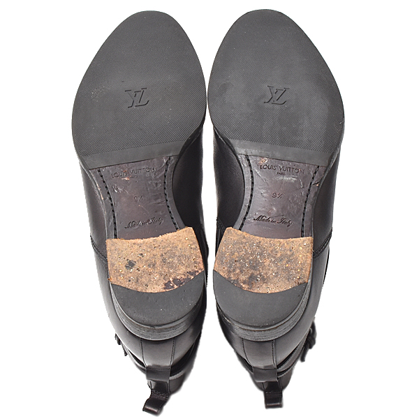 ルイヴィトン 靴 メンズ ショートブーツ サイズ9 1/2 日本サイズ28cm カーフ ブラック Louis Vuitton 中古