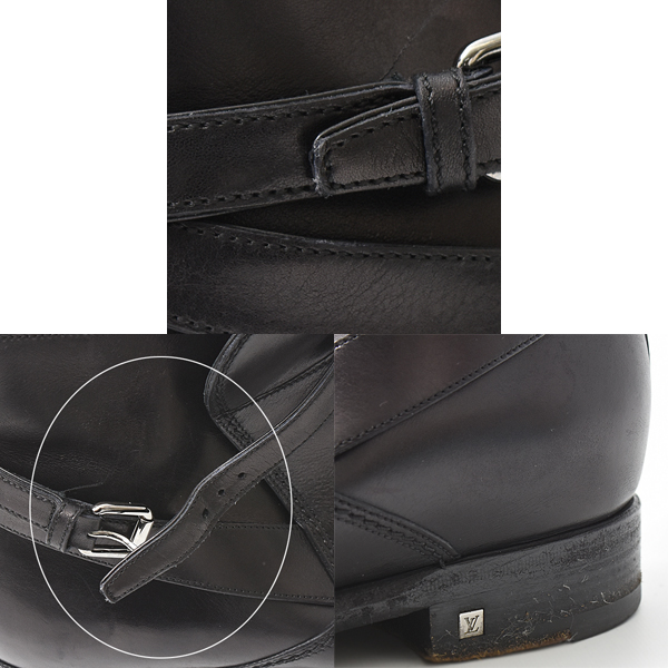 ルイヴィトン 靴 メンズ ショートブーツ サイズ9 1/2 日本サイズ28cm カーフ ブラック Louis Vuitton 中古