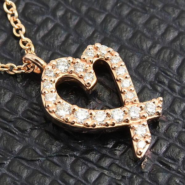 ティファニー ネックレス レディース ラビングハート ダイヤ パロマピカソ ピンクゴールド 750PG TIFFANY 中古