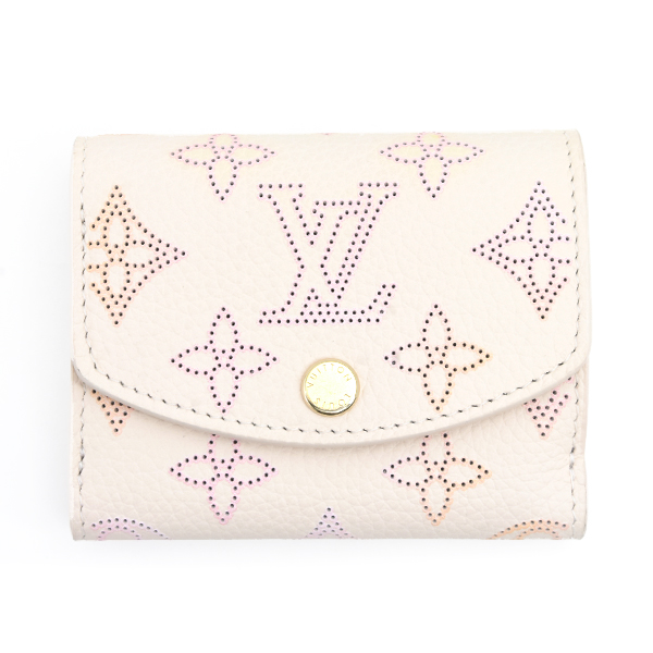 ルイヴィトン 財布 レディース マヒナ ポルトフォイユ イリス XS ドリームベージュ 三つ折り コンパクト Louis Vuitton M25640 中古