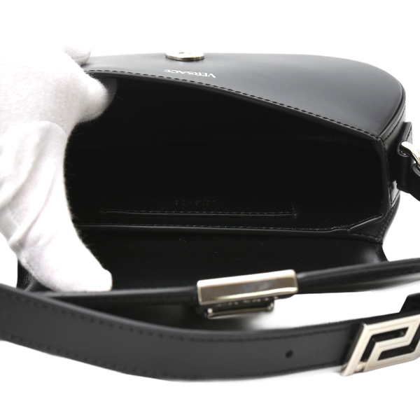 ヴェルサーチ バッグ レディース グレカ ゴッデス ショルダーバッグ ブラック レザー VERSACE 10109511A051341B00P 中古