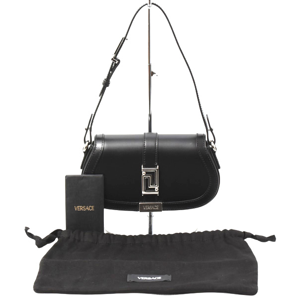 ヴェルサーチ バッグ レディース グレカ ゴッデス ショルダーバッグ ブラック レザー VERSACE 10109511A051341B00P 中古