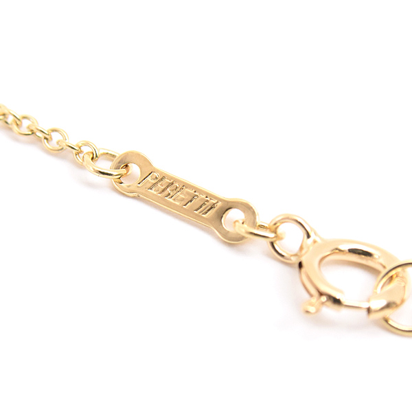 ティファニー ネックレス レディース オープンハート ロング エルサペレッティ イエローゴールド 750YG TIFFANY 中古