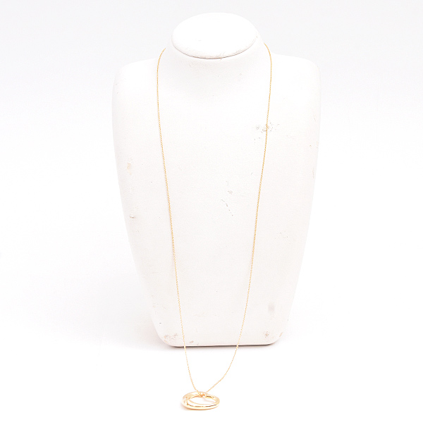 ティファニー ネックレス レディース オープンハート ロング エルサペレッティ イエローゴールド 750YG TIFFANY 中古