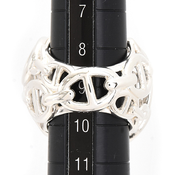 エルメス 指輪 レディース シェーヌダンクル アンシェネ リング 51号 実寸9号 シルバー SV925 HERMES 中古