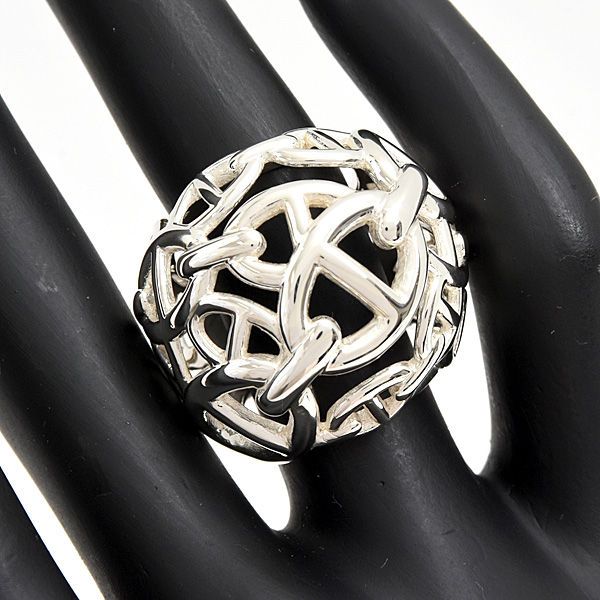 エルメス 指輪 レディース シェーヌダンクル アンシェネ リング 51号 実寸9号 シルバー SV925 HERMES 中古