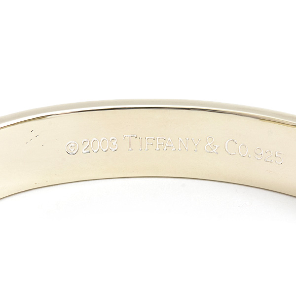 ティファニーブレスレット メンズ レディース コインエッジ バングル シルバー SV925 TIFFANY 中古