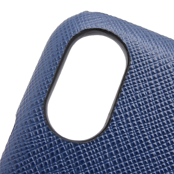 プラダ レディース サフィアーノレザー iPhone X/XS対応 iPhoneケース ネックストラップ付 ネイビー ブルー ブラック PRADA 1ZH058 中古