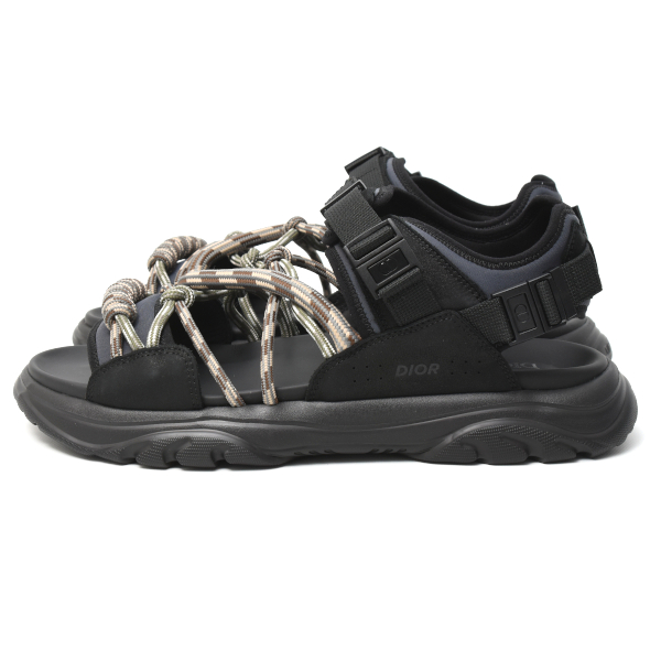クリスチャンディオール ディオールオム H-TOWN スポーツサンダル 42サイズ JP27cm ネイビー ブラック Dior HOMME 中古