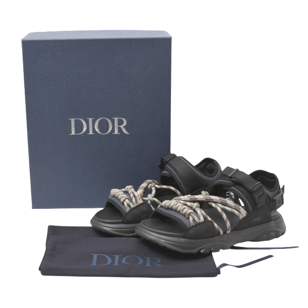 クリスチャンディオール ディオールオム H-TOWN スポーツサンダル 42サイズ JP27cm ネイビー ブラック Dior HOMME 中古