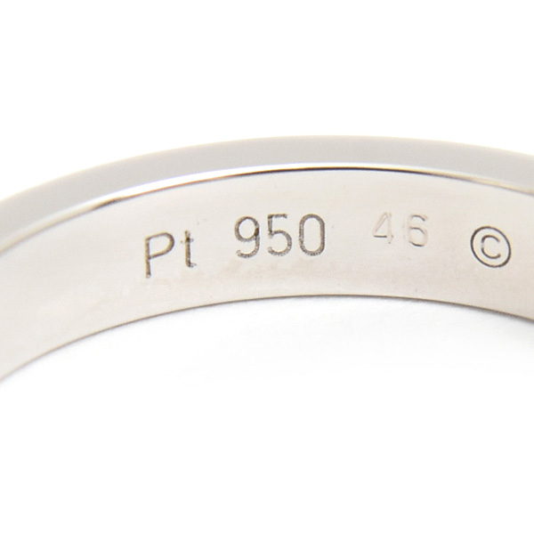 カルティエ 指輪 レディース Cドゥ カルティエ ウェディング 1Pダイヤ リング 46号 実寸6号 プラチナ PT950 Cartier 中古