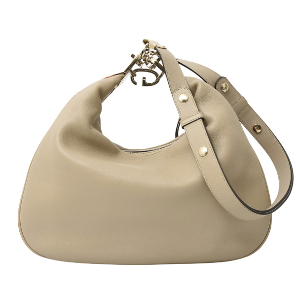 グッチ バッグ レディース アタッシェ ミディアム ショルダーバッグ ベージュ レザー GUCCI 702823 中古