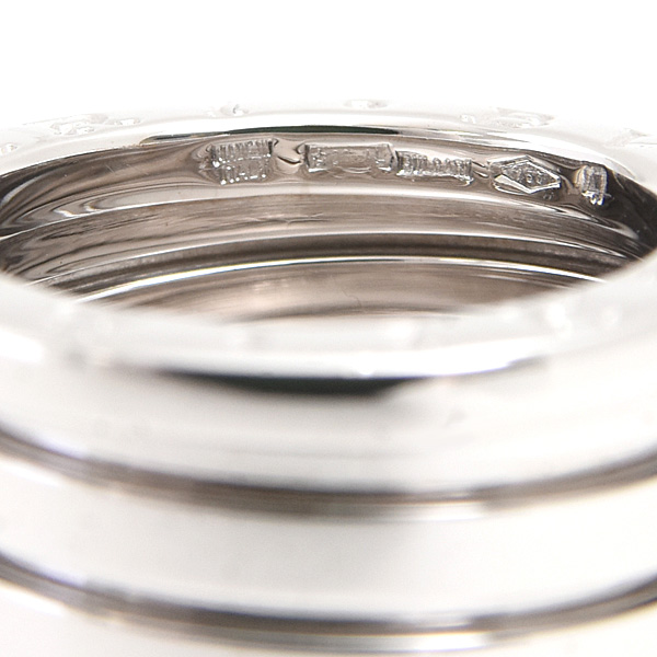 ブルガリ 指輪 レディース ビーゼロワン B-ZERO1 リング 47号 実寸6号 ホワイトゴールド 750WG BVLGARI 中古