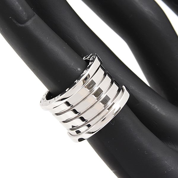 ブルガリ 指輪 レディース ビーゼロワン B-ZERO1 リング 47号 実寸6号 ホワイトゴールド 750WG BVLGARI 中古