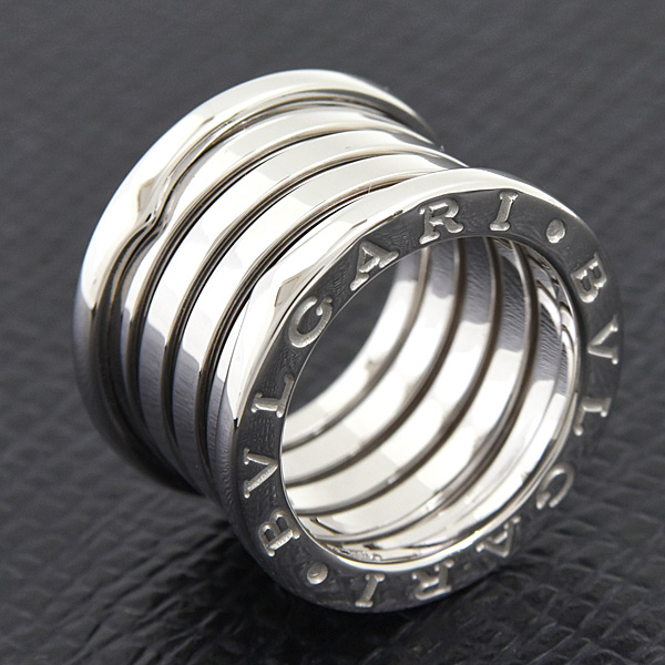 ブルガリ 指輪 レディース ビーゼロワン B-ZERO1 リング 47号 実寸6号 ホワイトゴールド 750WG BVLGARI 中古
