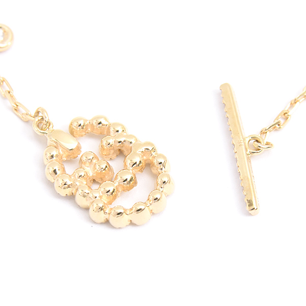 グッチ ブレスレット レディース ダブルG ダイヤ GG イエローゴールド 750YG GUCCI 中古