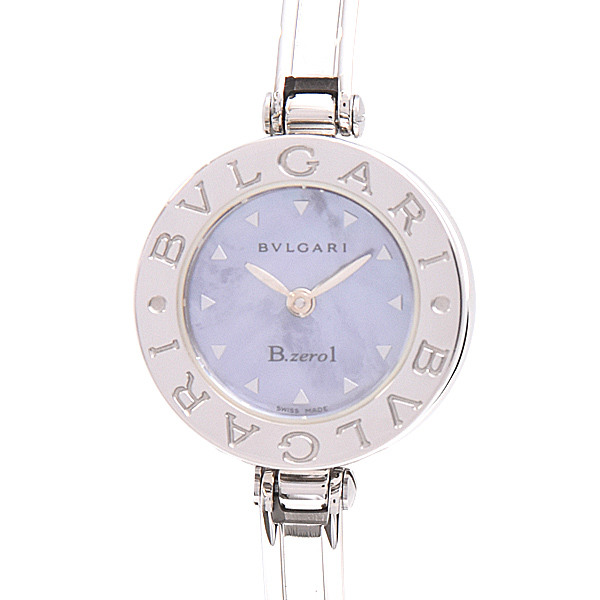 ブルガリ 時計 レディース ビーゼロワン B-ZERO1 電池式 ブルーシェル文字盤 ステンレス SS BVLGARI BZ22S 中古