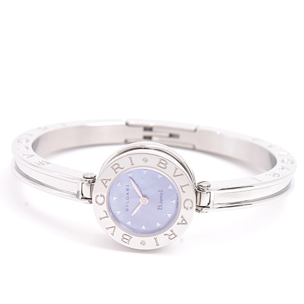 ブルガリ 時計 レディース ビーゼロワン B-ZERO1 電池式 ブルーシェル文字盤 ステンレス SS BVLGARI BZ22S 中古