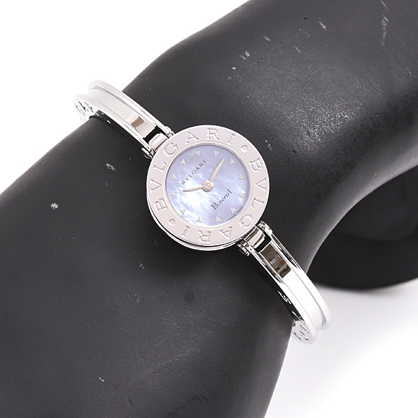 ブルガリ 時計 レディース ビーゼロワン B-ZERO1 電池式 ブルーシェル文字盤 ステンレス SS BVLGARI BZ22S 中古