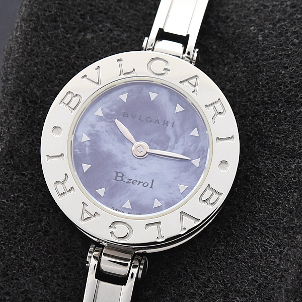 ブルガリ 時計 レディース ビーゼロワン B-ZERO1 電池式 ブルーシェル文字盤 ステンレス SS BVLGARI BZ22S 中古
