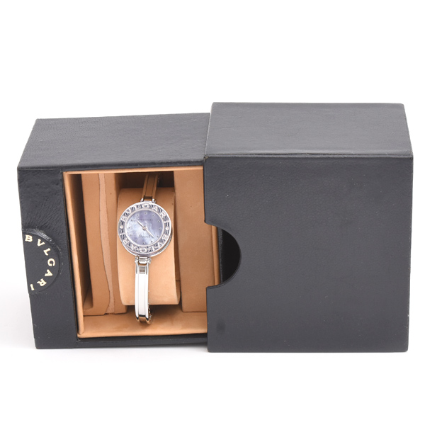 ブルガリ 時計 レディース ビーゼロワン B-ZERO1 電池式 ブルーシェル文字盤 ステンレス SS BVLGARI BZ22S 中古