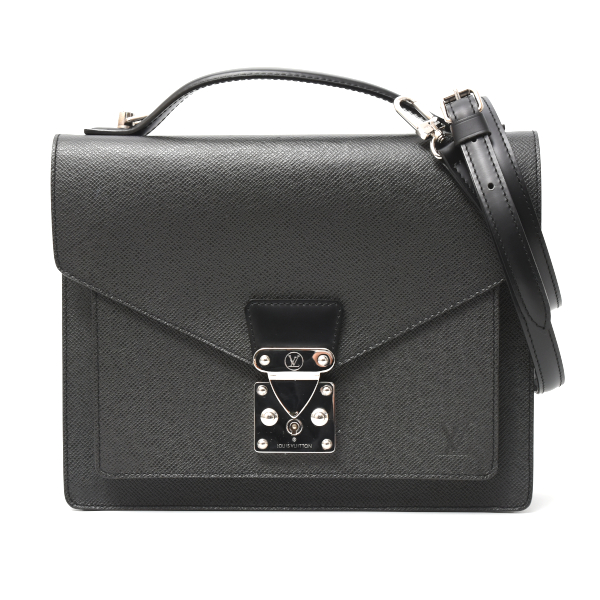 ルイヴィトン バッグ メンズ モンソー タイガ ビジネスバッグ アルドワーズ ブラック系 M32002 Louis Vuitton 中古