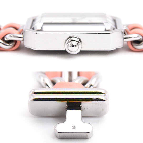 シャネル 時計 レディース プルミエール ロック Sサイズ 世界1200本限定 電池式 ホワイトシェル文字盤 ステンレス SS CHANEL H6359 中古