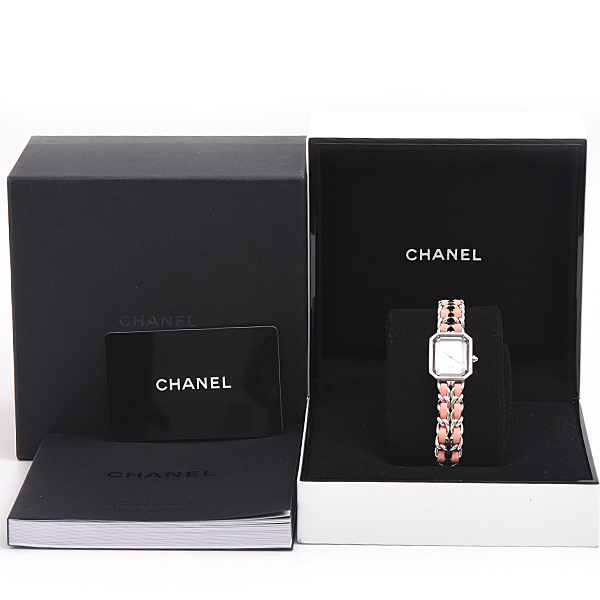 シャネル 時計 レディース プルミエール ロック Sサイズ 世界1200本限定 電池式 ホワイトシェル文字盤 ステンレス SS CHANEL H6359 中古