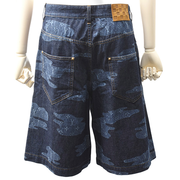 ルイヴィトン 衣類 メンズ モノグラムショートスリーブシャンブレーシャツ モノグラムシャンブレーショーツ セットアップ Louis Vuitton 1AIMJ8 1AILUB 未使用展示品