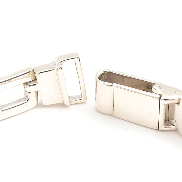 グッチ ブレスレット レディース メンズ Gシェイプ アイコン サイズ17 シルバー SV925 GUCCI 中古