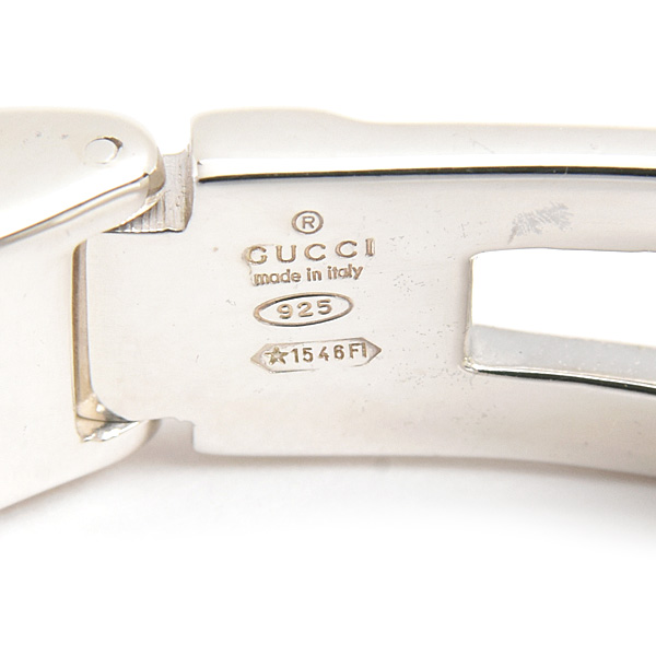 グッチ ブレスレット レディース メンズ Gシェイプ アイコン サイズ17 シルバー SV925 GUCCI 中古