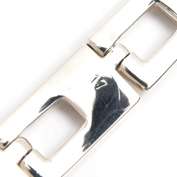 グッチ ブレスレット レディース メンズ Gシェイプ アイコン サイズ17 シルバー SV925 GUCCI 中古