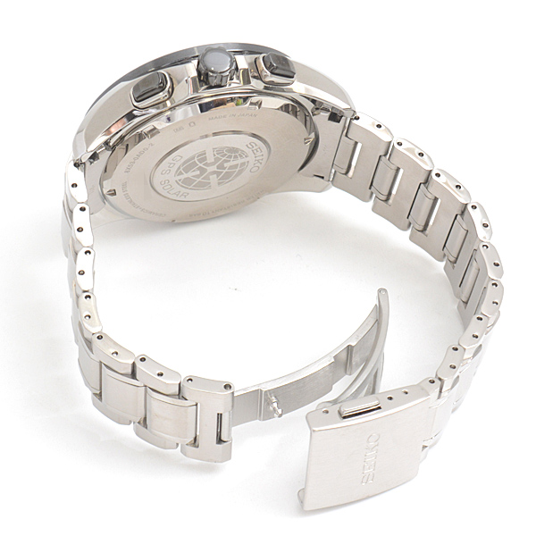 セイコー 時計 メンズ アストロン デュアルタイム ソーラー発電式 GPS ブラック文字盤 ステンレス セラミック SEIKO SBXB051 8X53-0AD0-2 中古