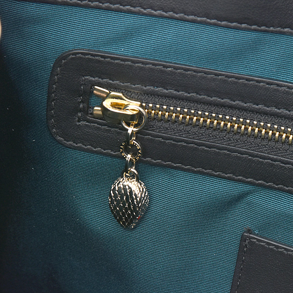 ブルガリ バッグ レディース ロゴ入り 2WAYショルダーバッグ ハンドバッグ レザー ブラック BVLGARI 292516 中古