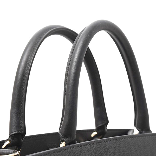 ブルガリ バッグ レディース ロゴ入り 2WAYショルダーバッグ ハンドバッグ レザー ブラック BVLGARI 292516 中古